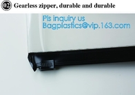 plastic slider zip lock plastic cosmetic bags with customer printing, stand up zipper bag/mattress storage bag with zipp