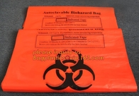 biohazard large plastic medical waste bag, Autoclave Biohazard Bag Plastic for Healthcare Medical Waste Bags, Biohazard