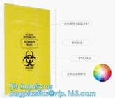 HDPE materials yellow color disposable plastic medical biohazard bag, Autoclavable Polypropylene Bags with Message, pac