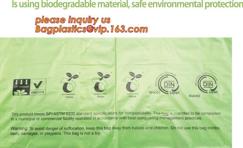 Kompostowalne biodegradowalne torby do recyklingu ze skrobi kukurydzianej 100% przyjazne dla środowiska